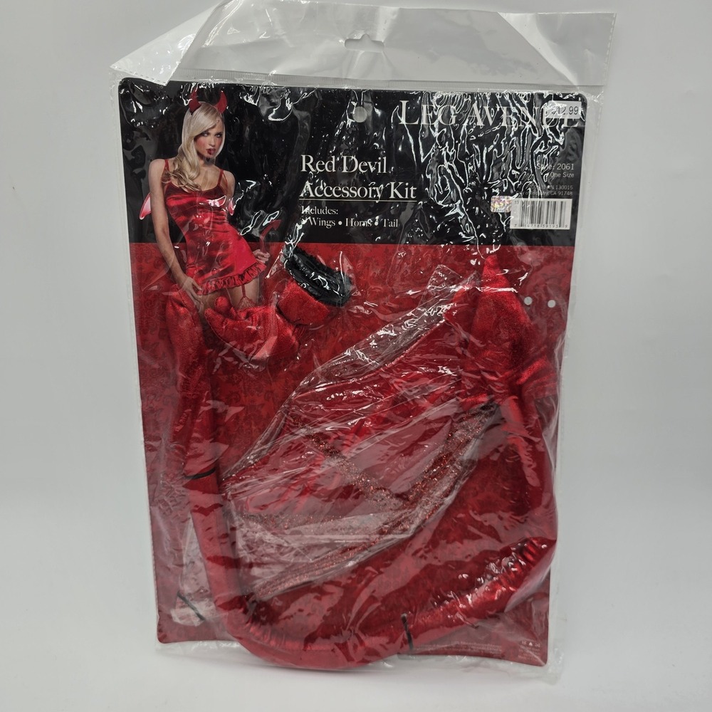Leg Avenue Halloween Red Devil Costume Accessories Sexy Cosplay Wings Horns Tail